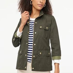 NWT J. CREW Resin-coated Twill Field Jacket